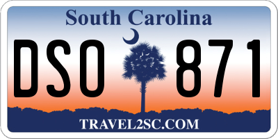 SC license plate DSO871