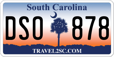 SC license plate DSO878