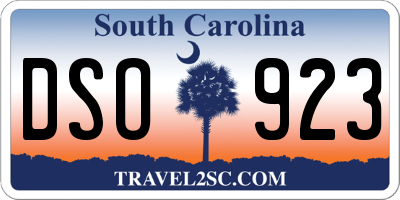 SC license plate DSO923
