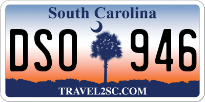 SC license plate DSO946