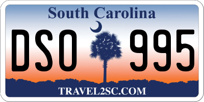 SC license plate DSO995