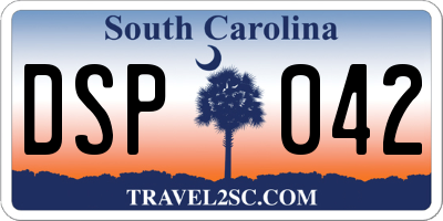 SC license plate DSP042