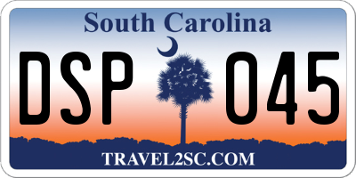 SC license plate DSP045