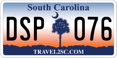 SC license plate DSP076