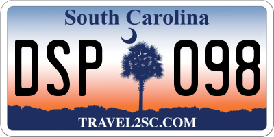 SC license plate DSP098