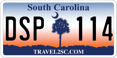 SC license plate DSP114
