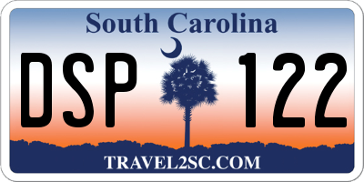 SC license plate DSP122