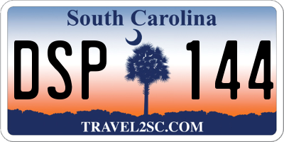 SC license plate DSP144