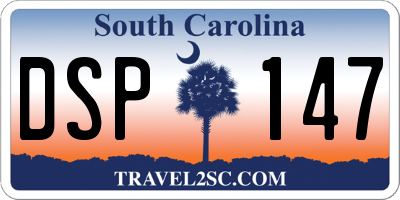 SC license plate DSP147