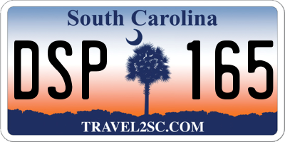 SC license plate DSP165
