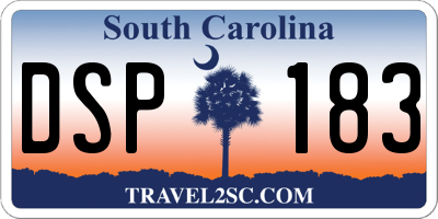 SC license plate DSP183