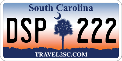 SC license plate DSP222