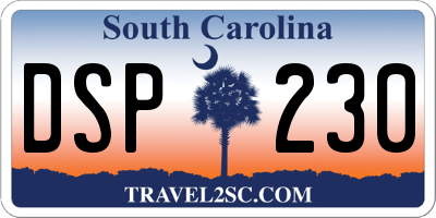 SC license plate DSP230
