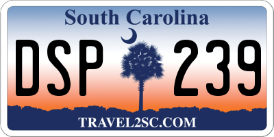 SC license plate DSP239