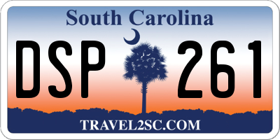 SC license plate DSP261