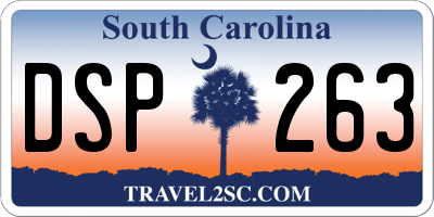 SC license plate DSP263