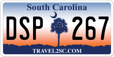 SC license plate DSP267