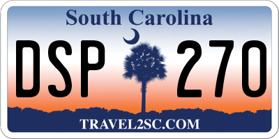 SC license plate DSP270