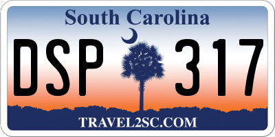SC license plate DSP317
