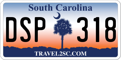 SC license plate DSP318
