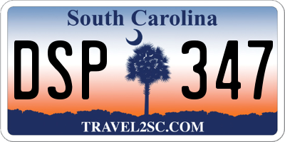 SC license plate DSP347