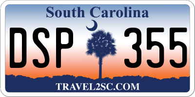 SC license plate DSP355