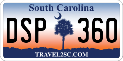 SC license plate DSP360