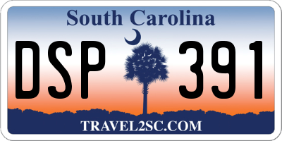 SC license plate DSP391