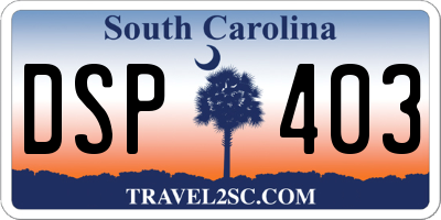 SC license plate DSP403