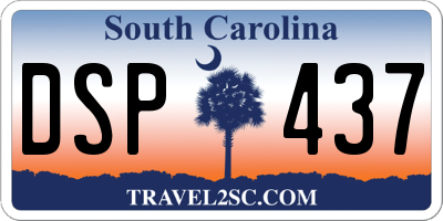 SC license plate DSP437