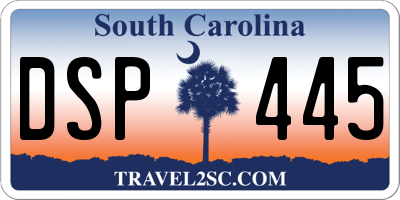 SC license plate DSP445