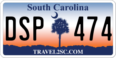 SC license plate DSP474