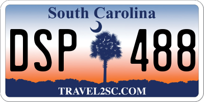 SC license plate DSP488