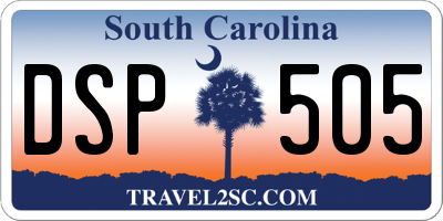 SC license plate DSP505