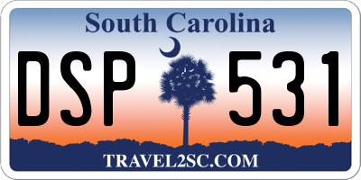 SC license plate DSP531