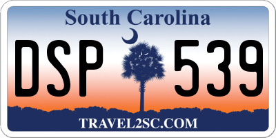 SC license plate DSP539