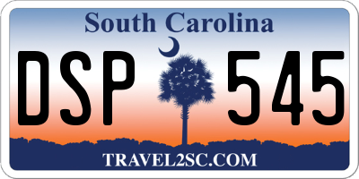SC license plate DSP545