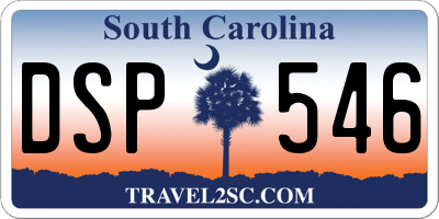 SC license plate DSP546
