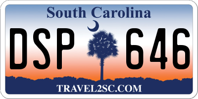SC license plate DSP646