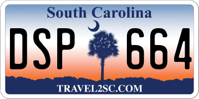 SC license plate DSP664