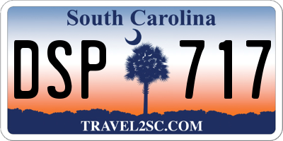 SC license plate DSP717