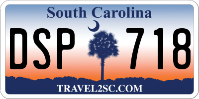 SC license plate DSP718