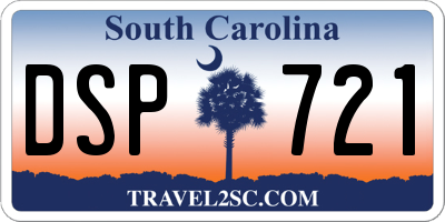 SC license plate DSP721