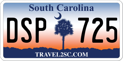 SC license plate DSP725