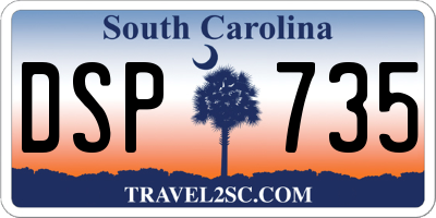 SC license plate DSP735