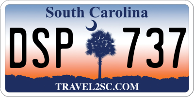 SC license plate DSP737