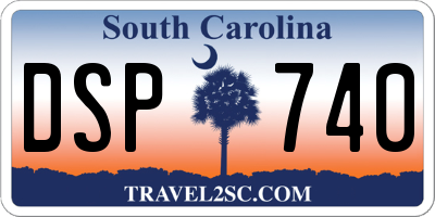 SC license plate DSP740