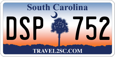 SC license plate DSP752