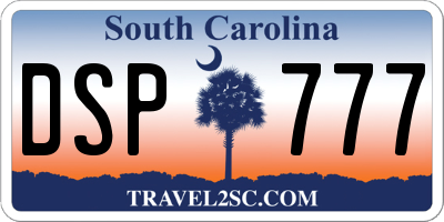 SC license plate DSP777