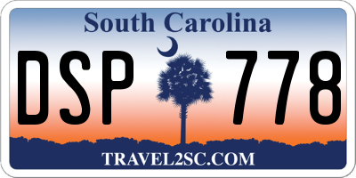 SC license plate DSP778